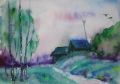 24 - Nostalgie Aquarell, 14 x 10 cm